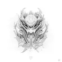 oroboros com duas cabeças  tattoo design idea