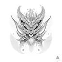 oroboros com duas cabeças  tattoo design idea