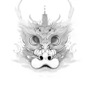 oroboros com duas cabeças  tattoo design idea