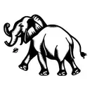 Elephant and Lion tattoo design idea