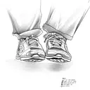 running shoes( spikes) held by hand like a balloon, signifying that running is lifting me up in life tattoo design idea