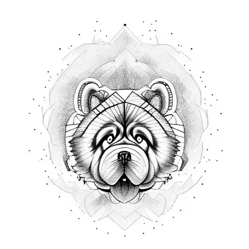 chow chow tattoo design idea
