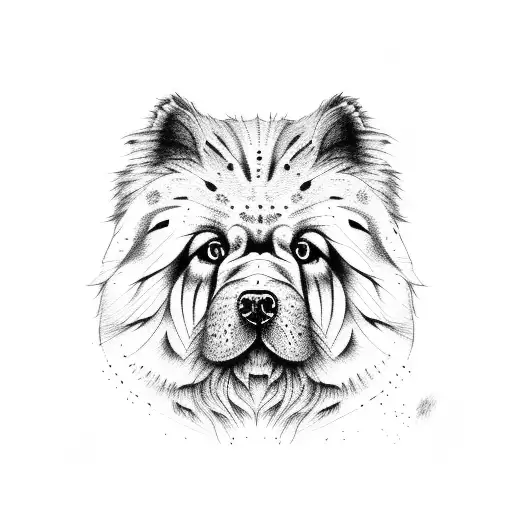chow chow tattoo design idea