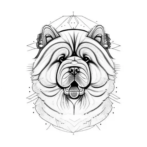 chow chow tattoo design idea