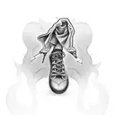 traditional tattoo ruby slippers wizard of oz tattoo design idea