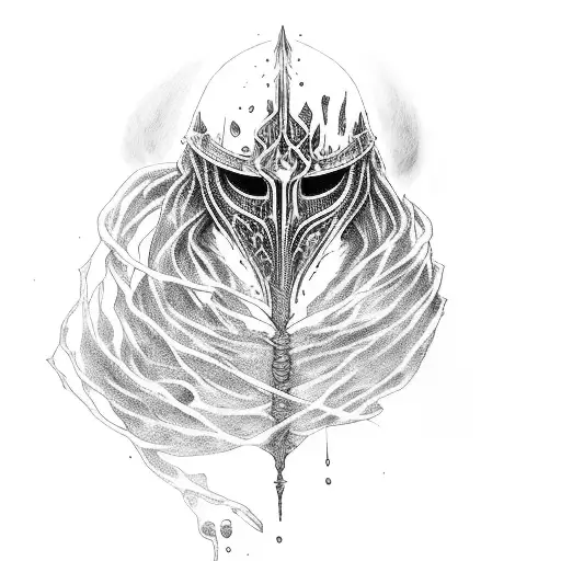 artorias of dark souls, gothic style tattoo design idea