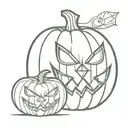 flaming Jack o lantern tattoo design idea