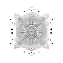 A Coqui taíno surrounded by intricate mandala patterns tattoo design idea