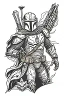 mandalorian action packed tattoo design tattoo design idea
