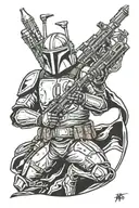 mandalorian action packed tattoo design tattoo design idea