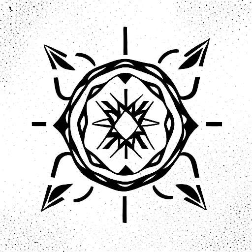 Symmetrical pattern tattoo design idea