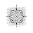 Symmetrical pattern tattoo design idea
