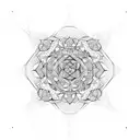 Symmetrical pattern tattoo design idea