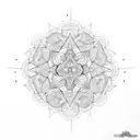 Symmetrical pattern tattoo design idea