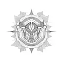 Symmetrical pattern tattoo design idea