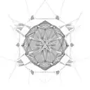 Symmetrical pattern tattoo design idea