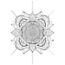 Symmetrical pattern tattoo design idea