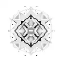 Symmetrical pattern tattoo design idea