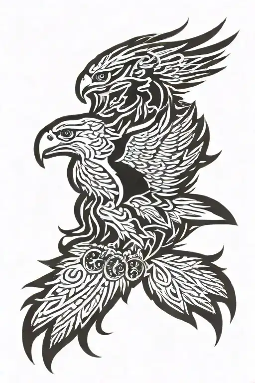 eagle with watch polish flag eagle tattoo design idea
