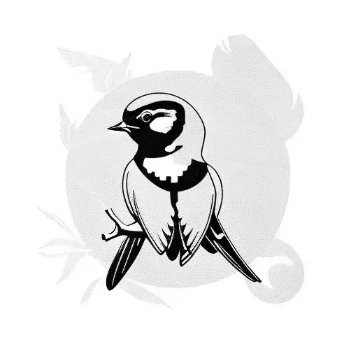 classic swallow tattoo design idea