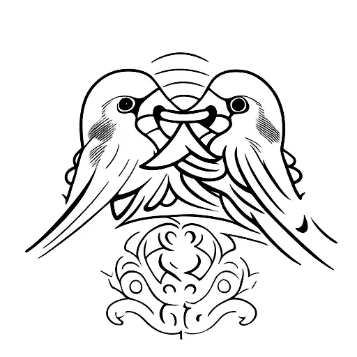 classic swallow tattoo design idea