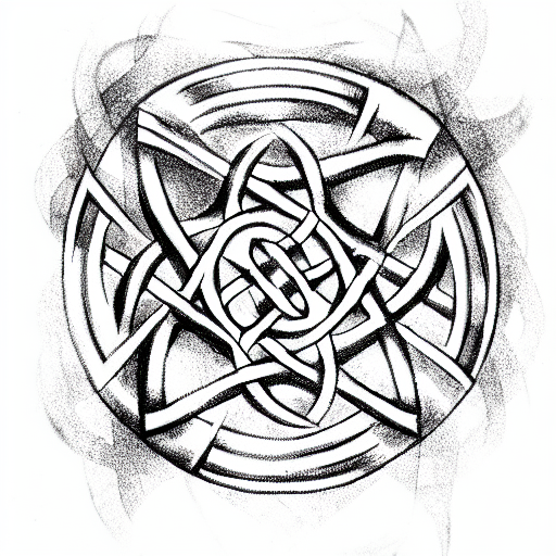 Celtic Knot Bucky Barnes Shield tattoo design idea