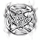 Celtic Knot Bucky Barnes Shield tattoo design idea
