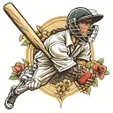 cricket player tattoo design idea