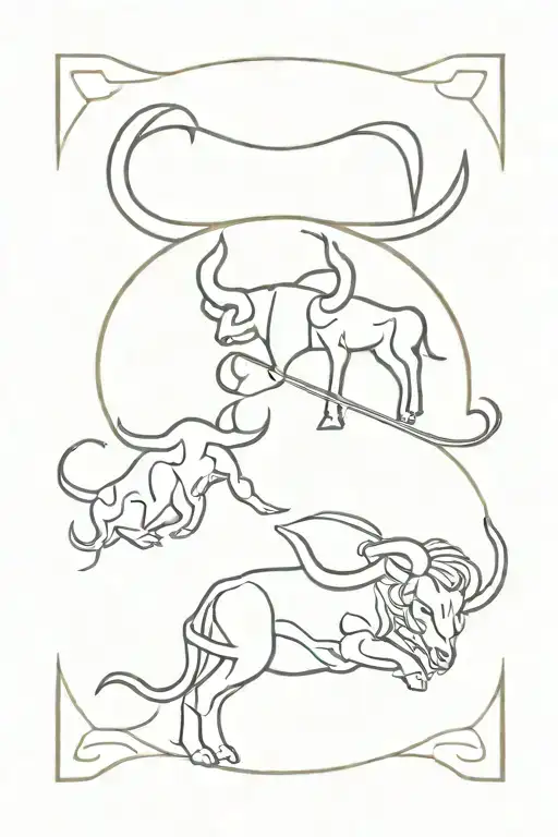 Taurus zodiac symbol and Scorpio zodiac sign tattoo design idea