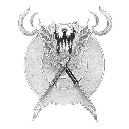 lord of the rings narsil sword and ring design tattoo design idea