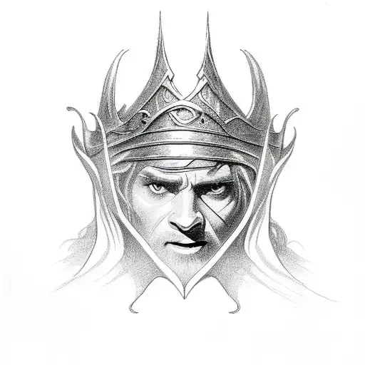 lord of the rings narsil and ring design tattoo design idea