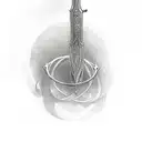lord of the rings narsil sword and ring design tattoo design idea