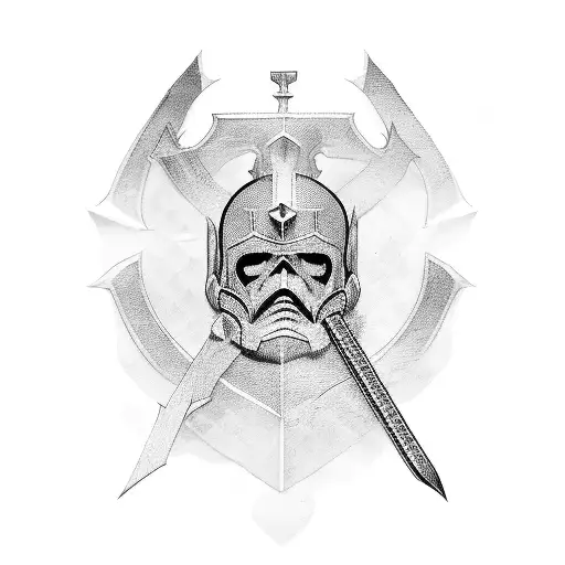 American crusader  tattoo design idea