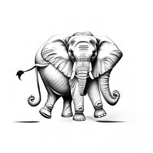 Elephant tattoo design idea