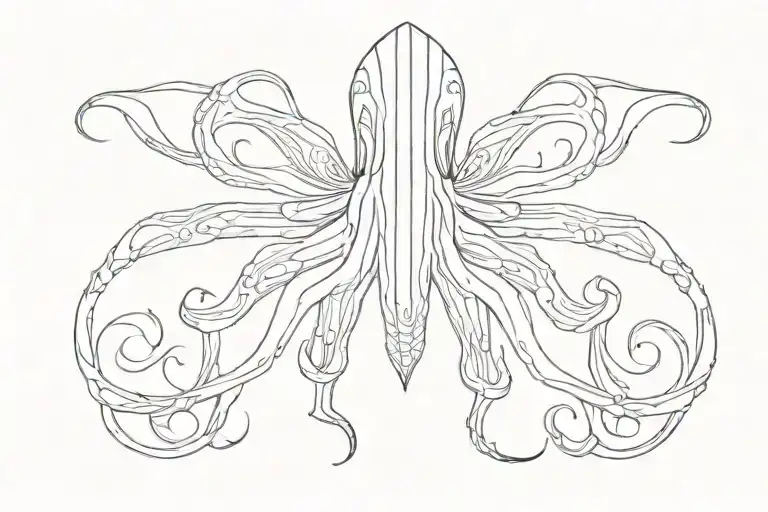 squid tattoo design idea