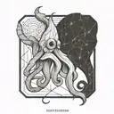 squid tattoo design idea