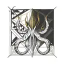 squid tattoo design idea