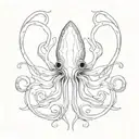 squid tattoo design idea