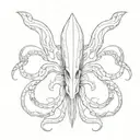 squid tattoo design idea