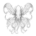 squid tattoo design idea