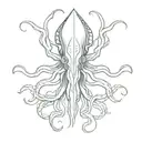 squid tattoo design idea