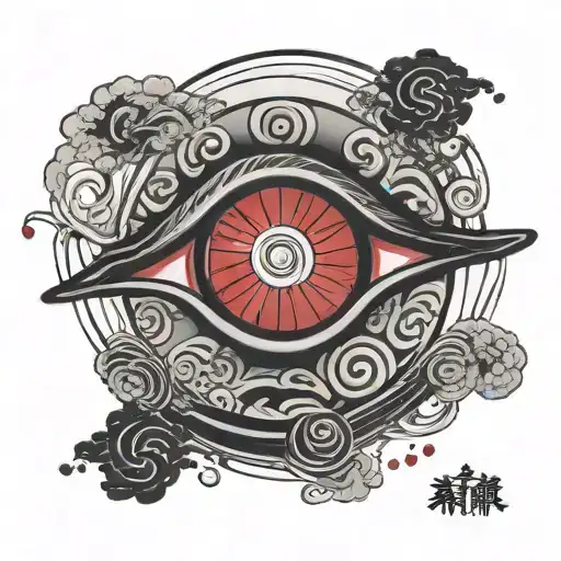 rinnegan eye tattoo design idea