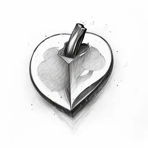 Crying Heart tattoo design idea