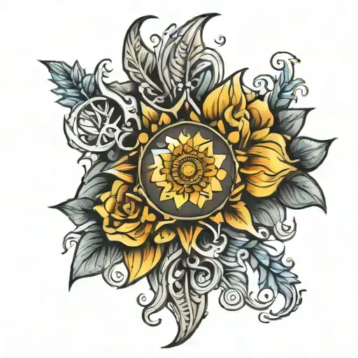 sonne tattoo design idea