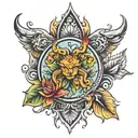 sonne tattoo design idea