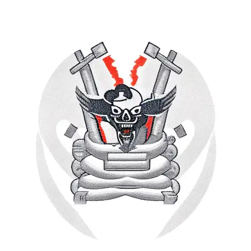 thunder going through the chest with the world " legends never die " wrote in the middle of it tattoo design idea