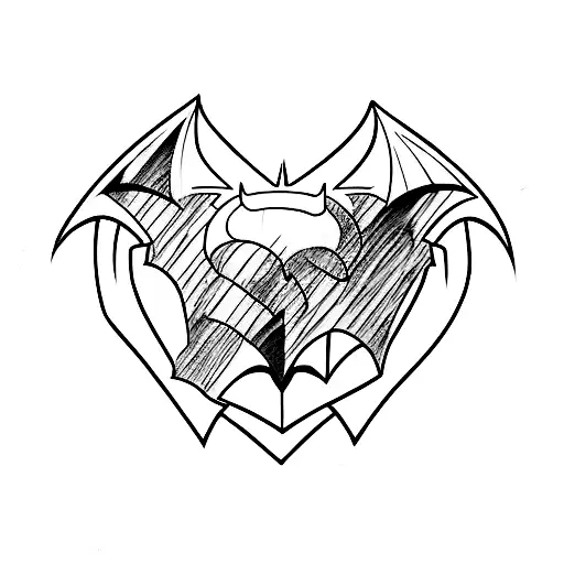 batman logo tattoo design idea