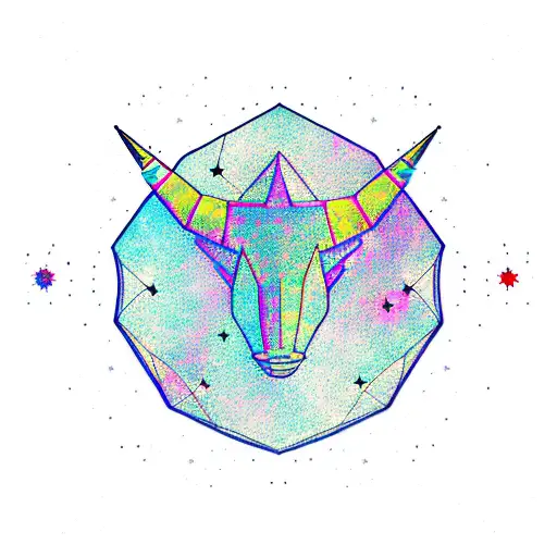 Constellation capricorn tattoo design idea