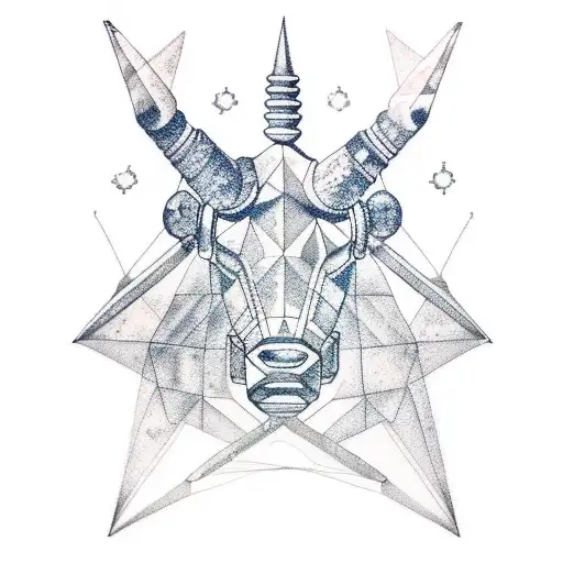 Constellation capricorn tattoo design idea