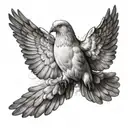 holy spirit christian dove tattoo design idea